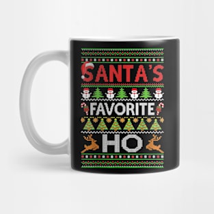 ugly sweater santas favorite ho Mug